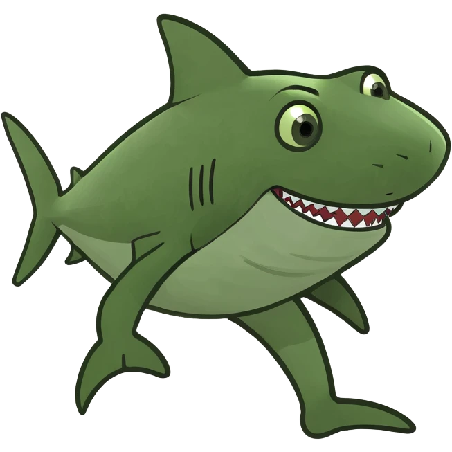 shark walking  emoji