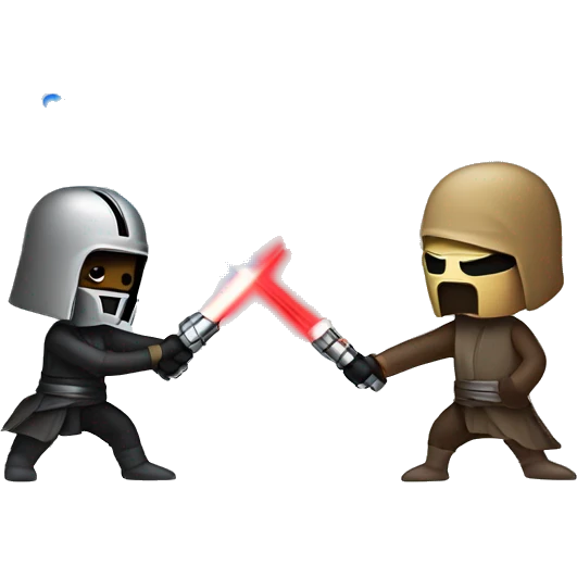 lightsabers fighting emoji