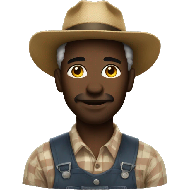 Black cotton farmer  emoji