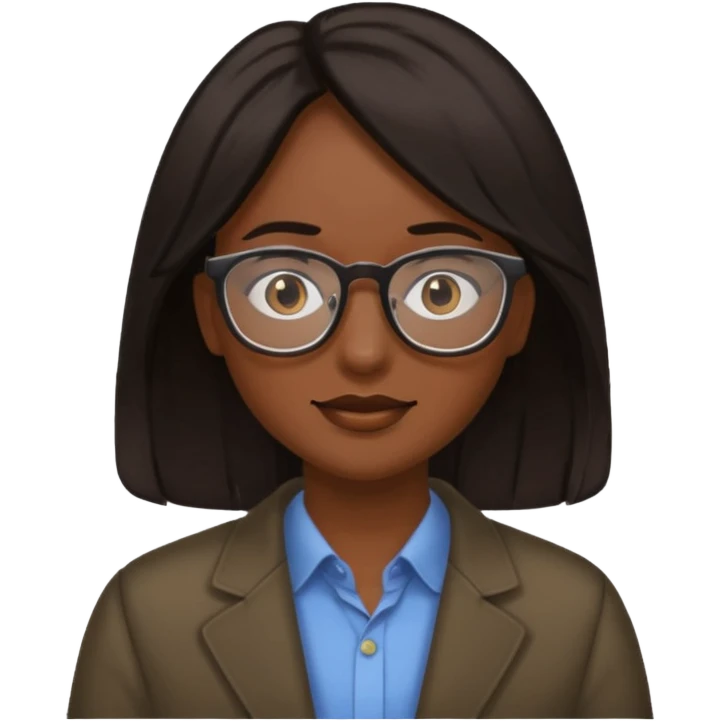 with long hair and darker with glasses emoji