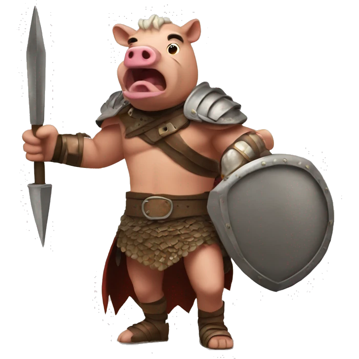 Wild hog gladiator  emoji