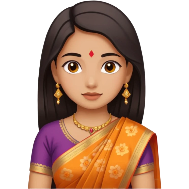 A girl wearing saree  emoji