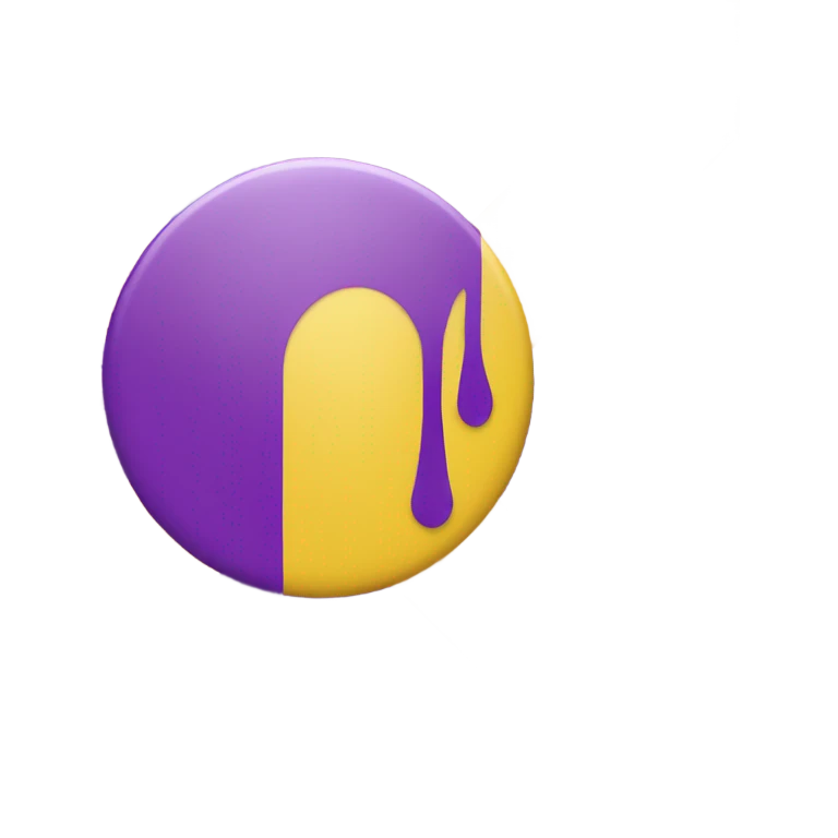 Intersex pride flag with yellow background and purple circle in the middle  emoji