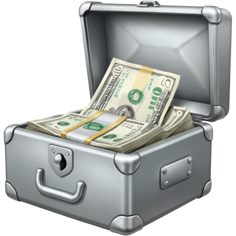 safe that is open with  a  little money left in it emoji