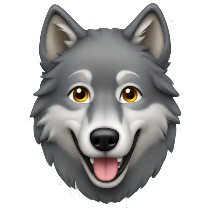 grey wolf dog emoji