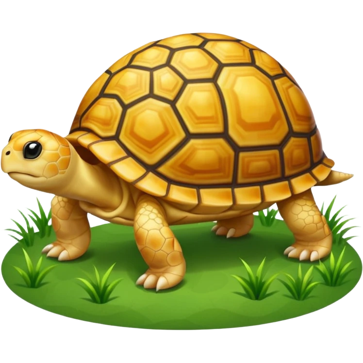A young yellow tortoise emoji