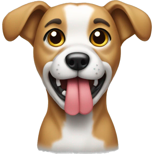 Dog chewing toy emoji