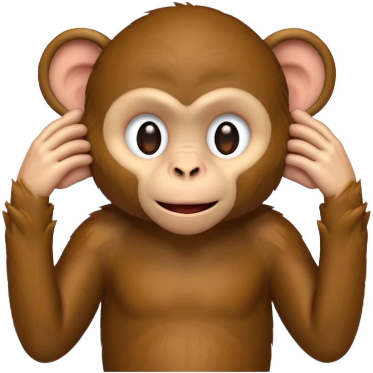 Monkey covering ears emoji