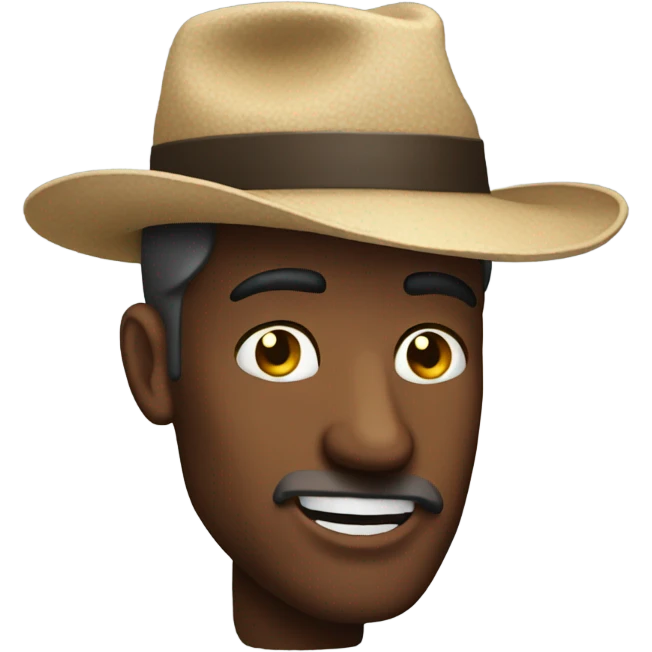 man with a itch hat emoji