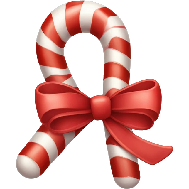 Candy cane with a bow  emoji