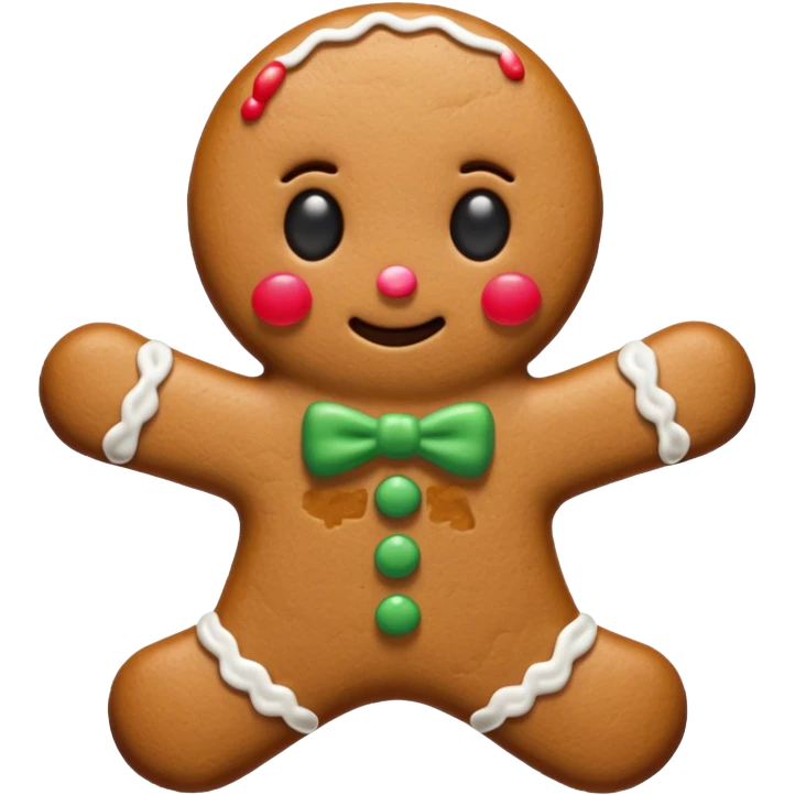 gingerbread with no eyes emoji