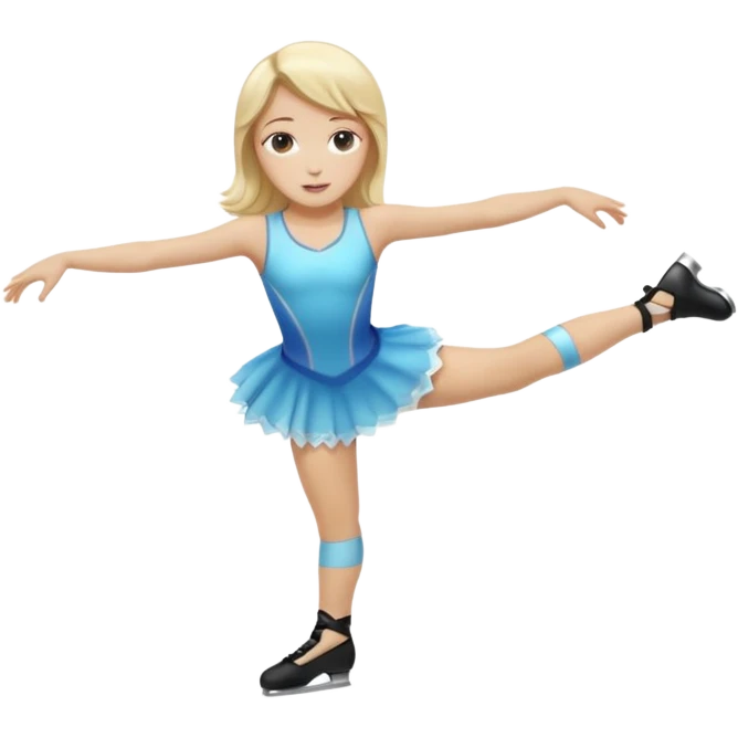 Make a female figure skater with blonde hair emoji