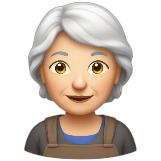 Grandma with Ukrainian borsh emoji
