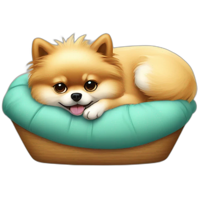 Dog-pomeranian-lazy-day emoji