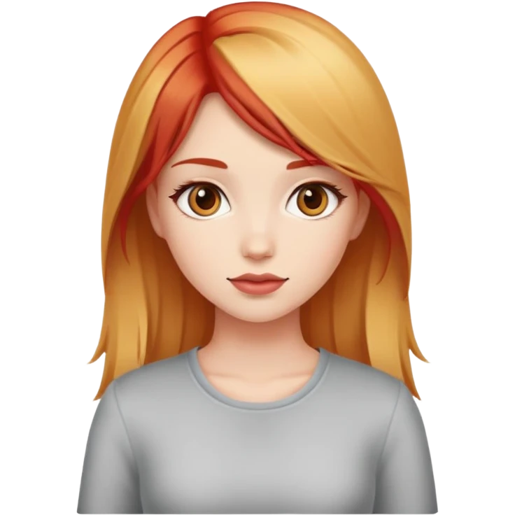 Blonde hair girl and red hair girl posing  emoji
