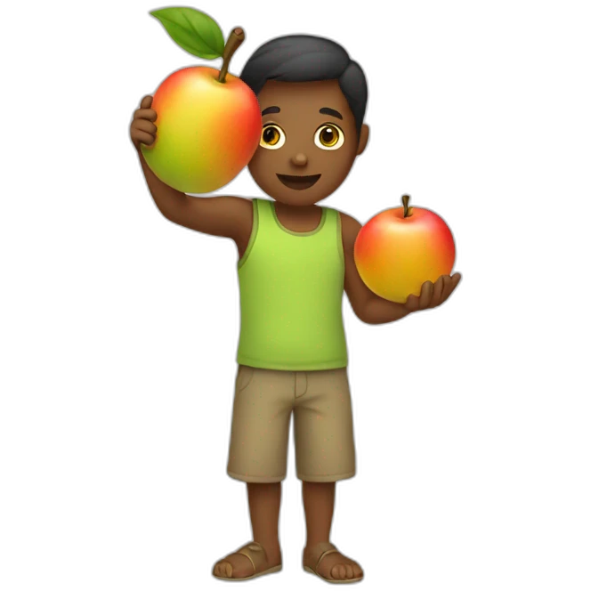 holding fruits emoji