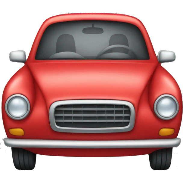Red car with glasses  emoji