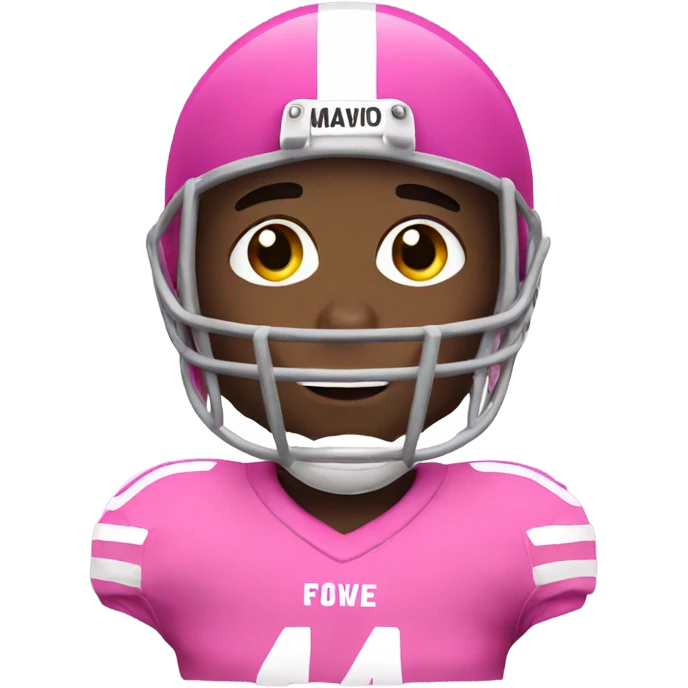 football player in pink emoji