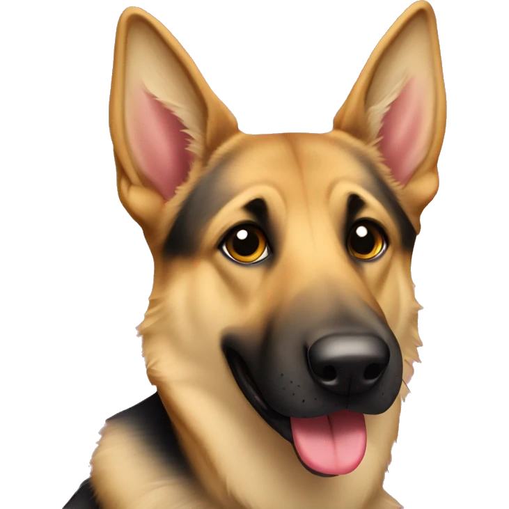 german shepherd mix with tongue out emoji