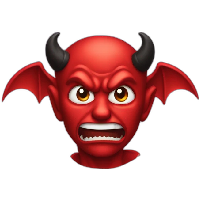 Devil listening emoji