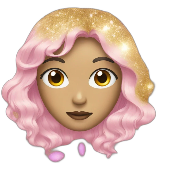 Glitter face emoji