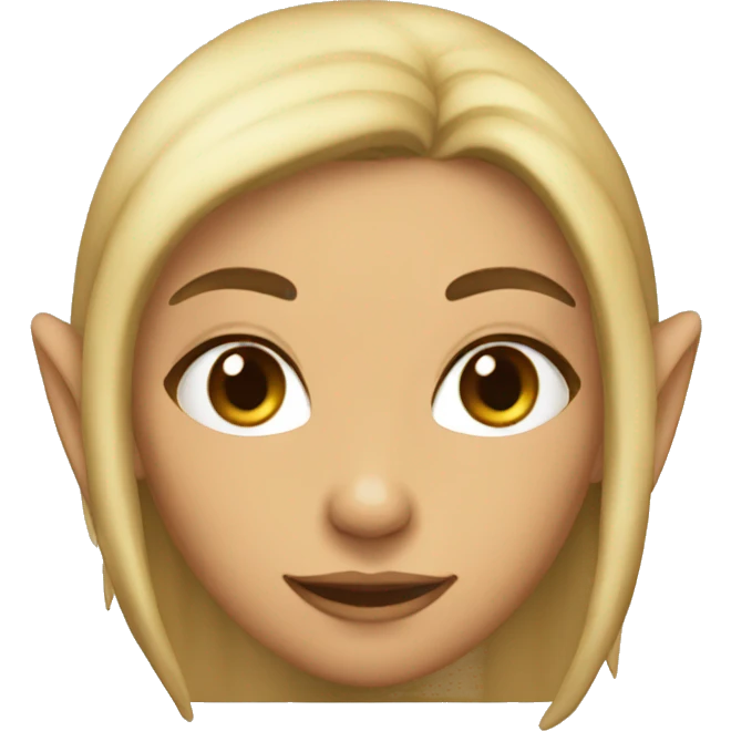 Tan fem elf emoji