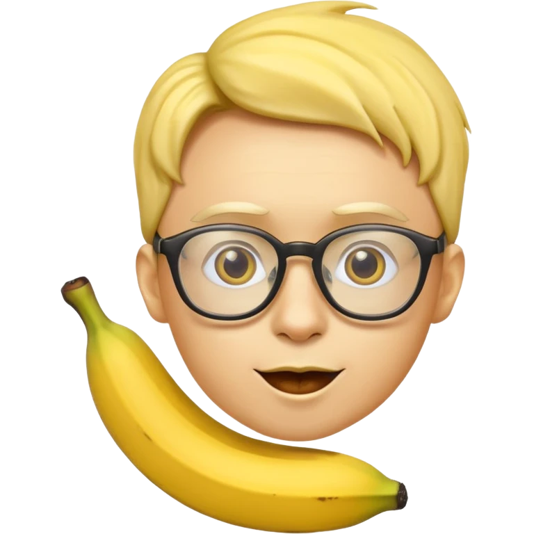 banana human with glasses emoji