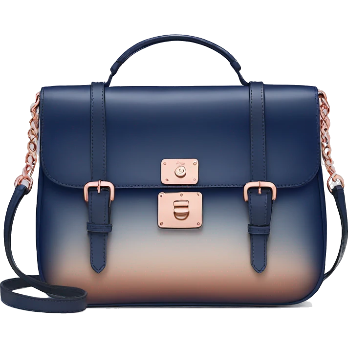 Realistic copper to Navy blue ombre kate spade satchel purse.  emoji