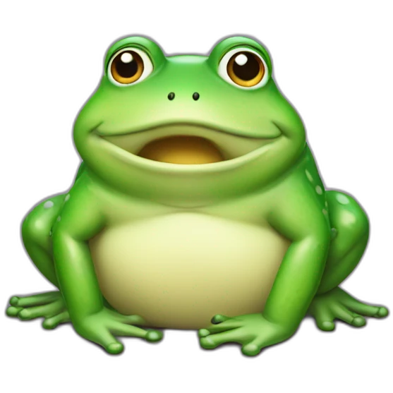 fat frog saying cool emoji