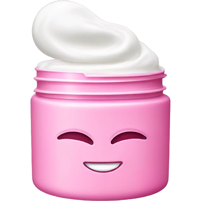 Pink face cream product emoji