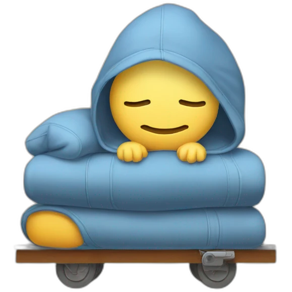 Sitch en trein de dormir emoji
