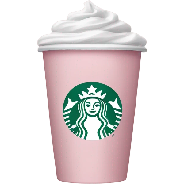 Light pink Starbucks coffee  emoji