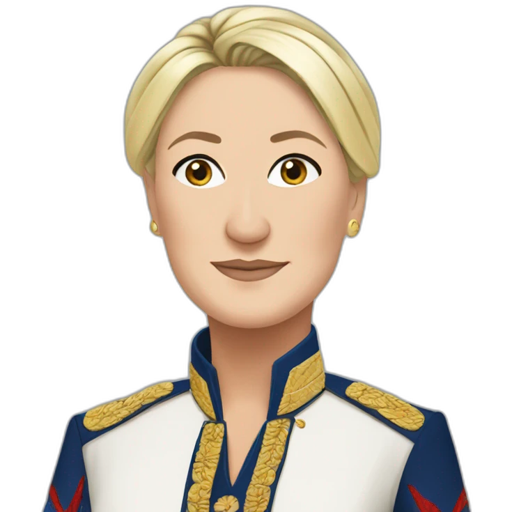 Marine Le Pen in a traditional African dress emoji