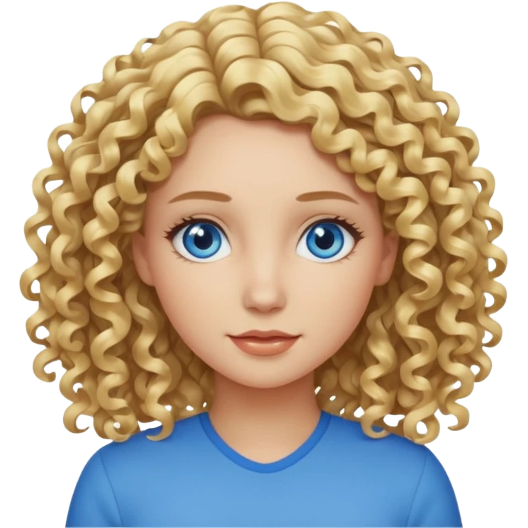women with curly blonde hair emoji
