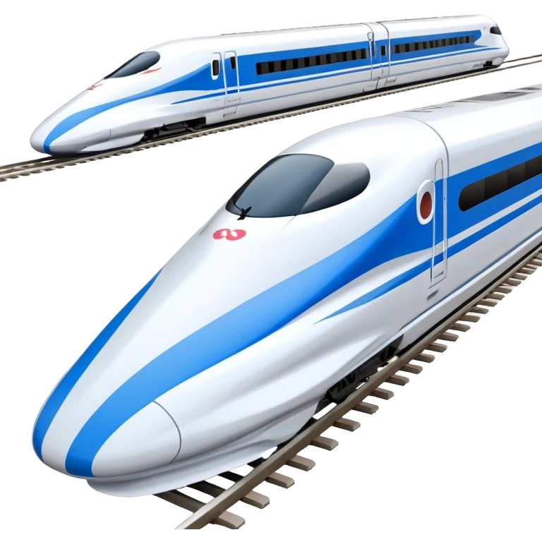 High-Speed Train (Shinkansen) - JR East (Model Year: 2021) (Iconic colour: White with blue) emoji