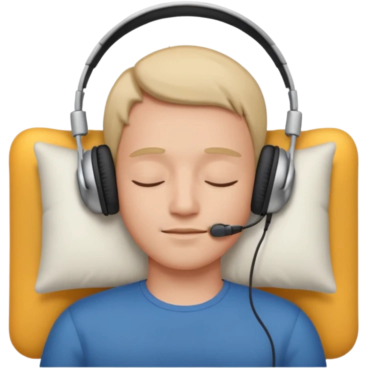 sleep and listening 🎧 emoji