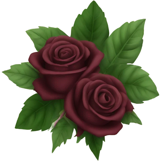 bouquet of burgundy roses  emoji