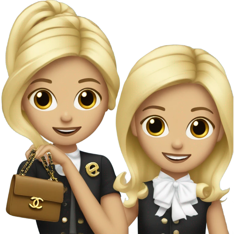blond girls with channel bag emoji