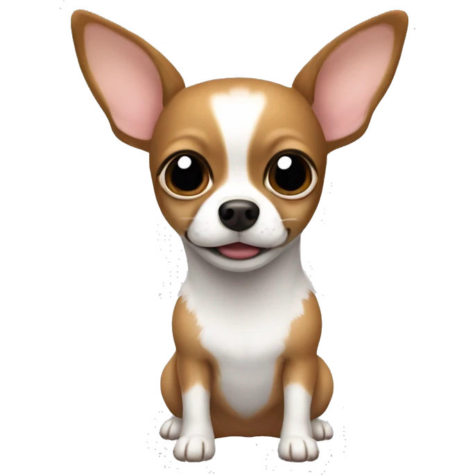 Chihuahua wearing a reindeer onesie ￼ emoji