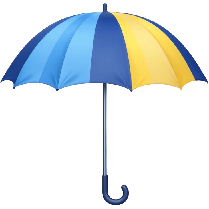 umbrella summer blue and yellow emoji