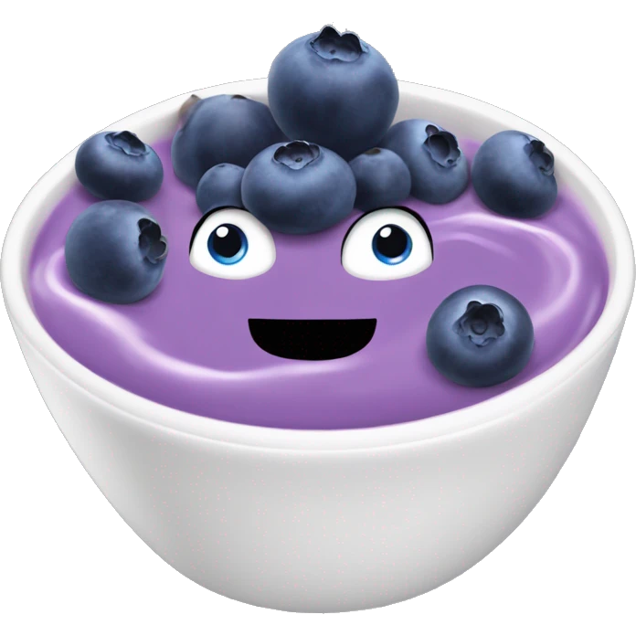 Blueberry yogurt bowl emoji