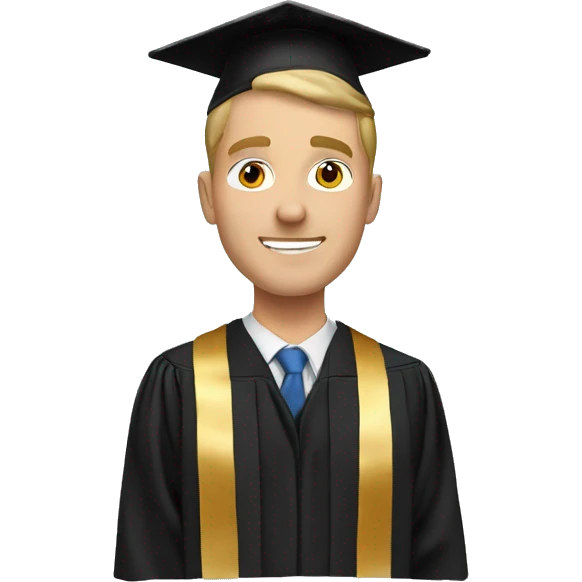 white male graduation at Christmas time emoji