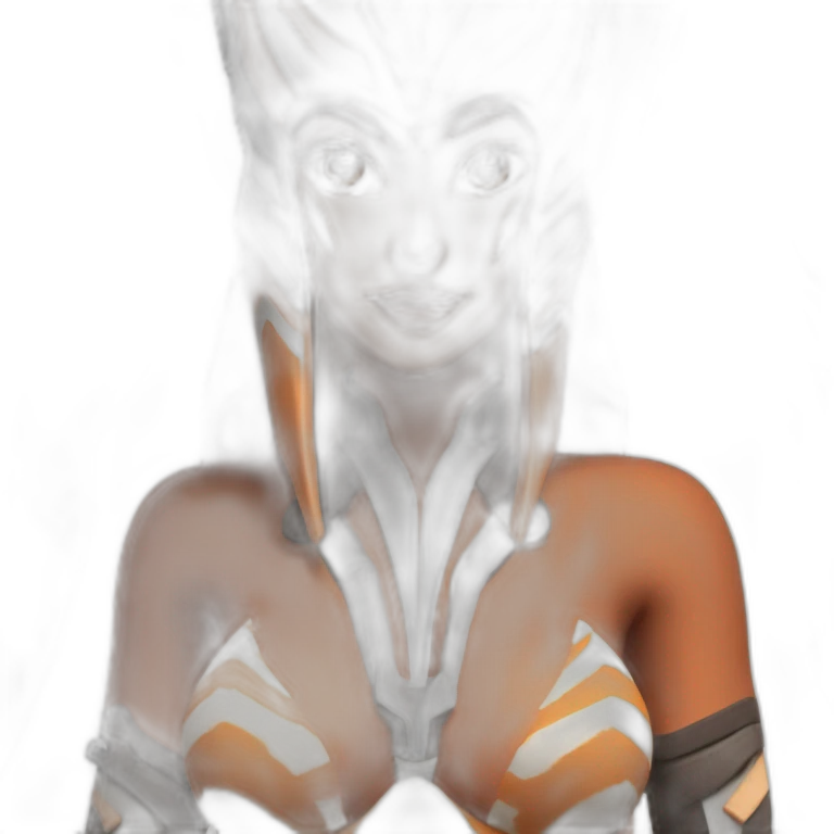 Sexy Ahsoka Tano (portrait, front facing) bikini (small horns) emoji