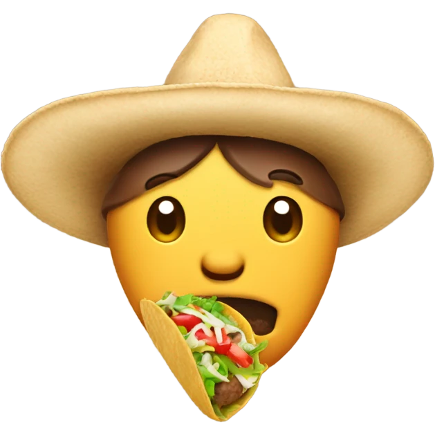 Taco wearing a farmer hat emoji