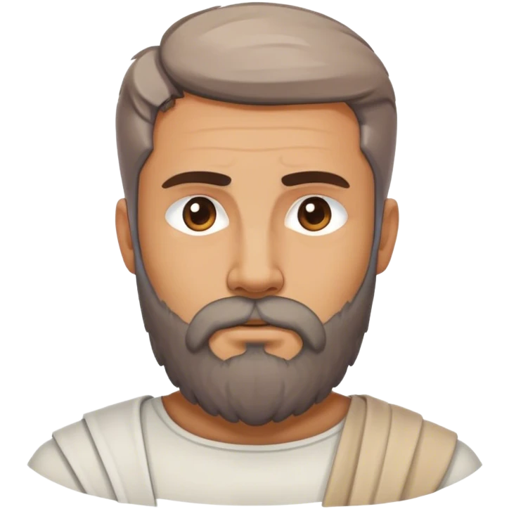 Stoic man with beard and fade hair emoji