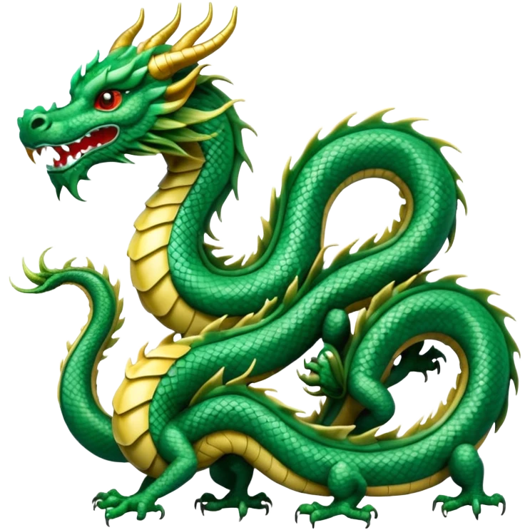 2 animaux chinois sur la muraille de chine emoji