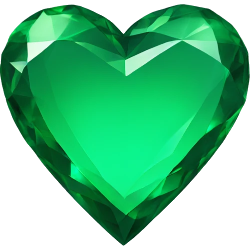 emerald green heart emoji