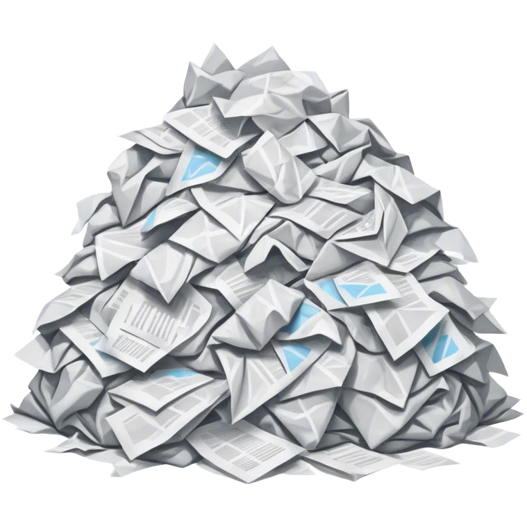 many crumpled paper emoji