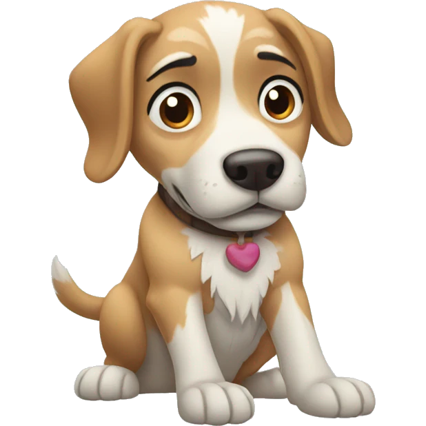 Frozen dog emoji