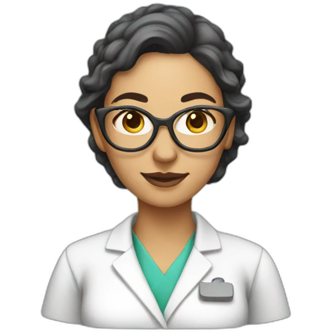Woman scientist wearing greek clothing emoji